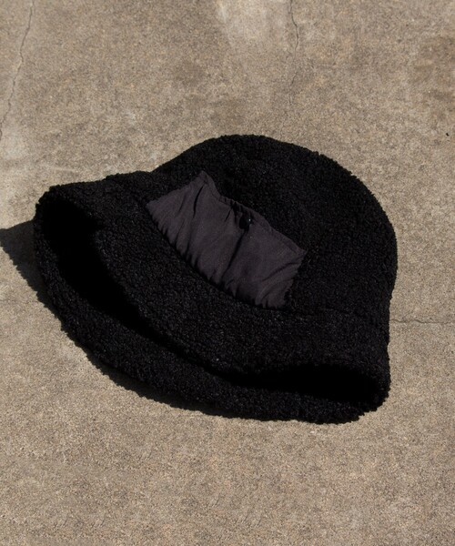 Mighty Shine（マイティシャイン）の「【Mighty Shine/マイティシャイン】Boa Silt Bucket Hat（ハット・メンズ・ブラック/ベージュ・FREE）」の2枚目の写真
