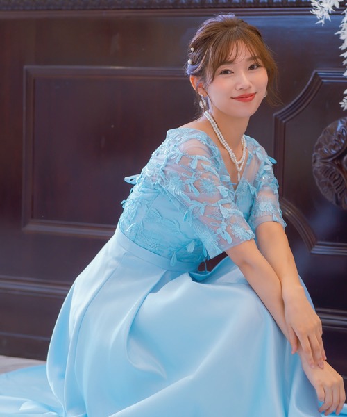 2way Aラインドレス 結婚式 パーティードレス　ロング丈 楽天市場】パーティードレス ワンピース ドレス ロング丈 Aライン 結婚