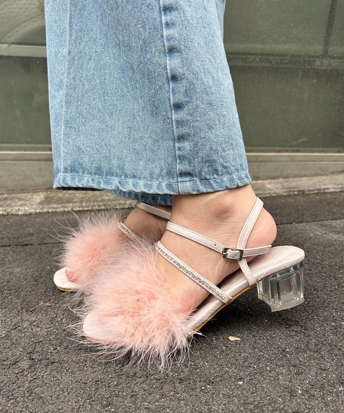 one after another NICE CLAUP（ワンアフターアナザーナイスクラップ）の「マラボービジューサンダル（サンダル・レディース・ピンク/ブラック/アイボリー・SMALL/LARGE/MEDIUM）」の6枚目の写真