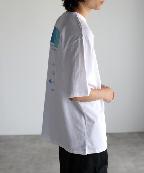 CREARE -LINO-（クレアーレリノ）の「ルーズ フロント&バック プリントTシャツ <ユニセックス>（Tシャツ/カットソー・メンズ・ホワイト/ブラック・FREE）」の5枚目の写真