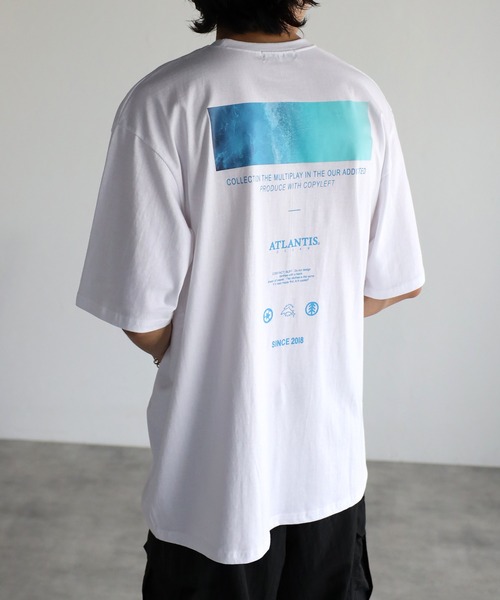 CREARE -LINO-（クレアーレリノ）の「ルーズ フロント&バック プリントTシャツ <ユニセックス>（Tシャツ/カットソー・メンズ・ホワイト/ブラック・FREE）」の7枚目の写真