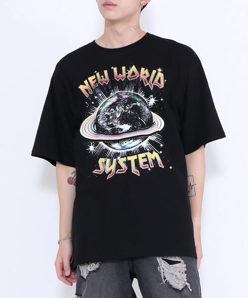 Figments（フィグメンツ）の「NEW WORLDビッグTシャツ（Tシャツ/カットソー・レディース・ブラック・FREE）」の16枚目の写真