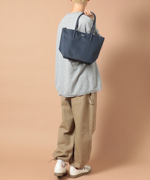 LACOSTE L.12.12 CONCEPT トートバッグ ブラック ラコステ LACOSTE L.12.12 CONCEPT スモールサイズトートバッグ
