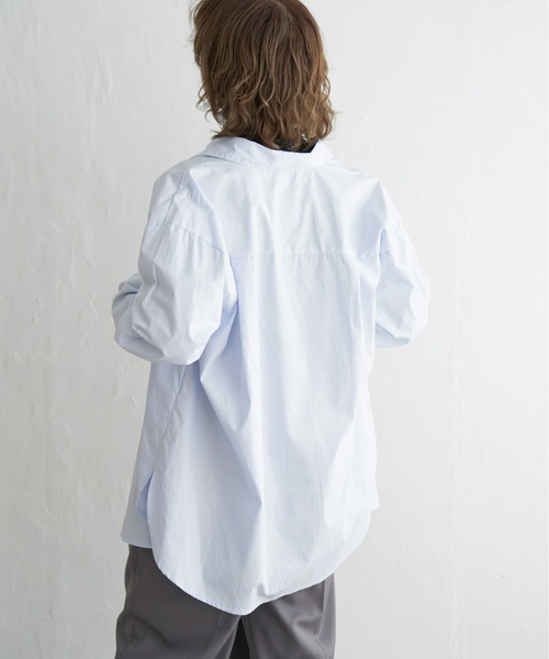 notch.(ノッチ)の「ロゴ刺繍シャツ(シャツ/ブラウス・レディース・ダークグレー/ブラウン/スカイブルー・M)」の19枚目の写真
