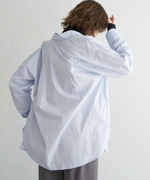 notch.(ノッチ)の「ロゴ刺繍シャツ(シャツ/ブラウス・レディース・ダークグレー/ブラウン/スカイブルー・M)」の20枚目の写真