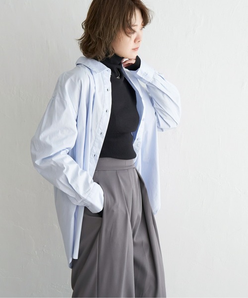 notch.(ノッチ)の「ロゴ刺繍シャツ(シャツ/ブラウス・レディース・ダークグレー/ブラウン/スカイブルー・M)」の17枚目の写真