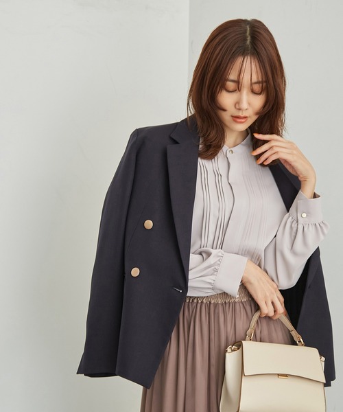 ROPE' PICNIC(ロペピクニック)の「白からの解放!多機能ブラウス/ピンタックブラウス(シャツ/ブラウス・レディース・ホワイト系その他/ベージュ系その他/ライトグレー/ネイビー・38)」の3枚目の写真