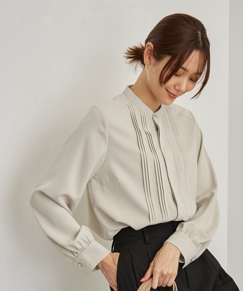 ROPE' PICNIC(ロペピクニック)の「白からの解放!多機能ブラウス/ピンタックブラウス(シャツ/ブラウス・レディース・ホワイト系その他/ベージュ系その他/ライトグレー/ネイビー・38)」の8枚目の写真