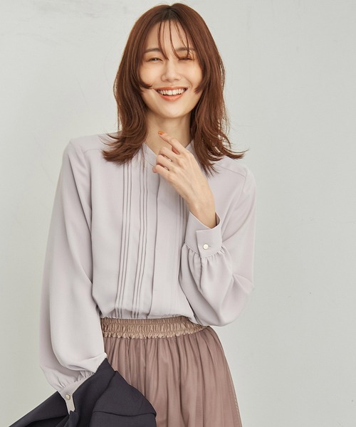 ROPE' PICNIC(ロペピクニック)の「白からの解放!多機能ブラウス/ピンタックブラウス(シャツ/ブラウス・レディース・ホワイト系その他/ベージュ系その他/ライトグレー/ネイビー・38)」の15枚目の写真