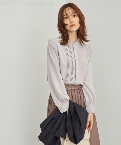 ROPE' PICNIC(ロペピクニック)の「白からの解放!多機能ブラウス/ピンタックブラウス(シャツ/ブラウス・レディース・ホワイト系その他/ベージュ系その他/ライトグレー/ネイビー・38)」の16枚目の写真