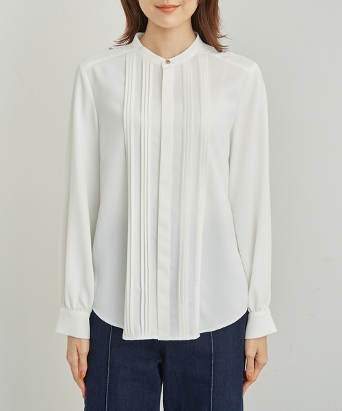 ROPE' PICNIC(ロペピクニック)の「白からの解放!多機能ブラウス/ピンタックブラウス(シャツ/ブラウス・レディース・ホワイト系その他/ベージュ系その他/ライトグレー/ネイビー・38)」の20枚目の写真