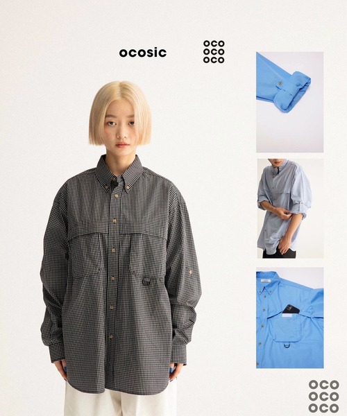 ocosic】アウトドアオーバーサイズシャツ（シャツ/ブラウス