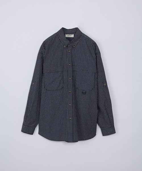 ocosic(オコジック)の「【ocosic】アウトドアオーバーサイズシャツ(シャツ/ブラウス・メンズ・ライトブルー/ホワイト系/ブラック系・L/M)」の19枚目の写真
