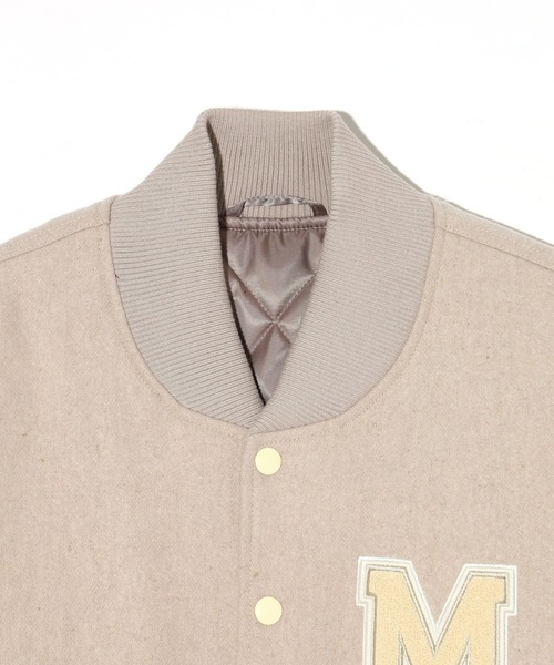 MILKFED.（ミルクフェド）の「VARSITY JACKET（スタジャン・レディース・ベージュ/ネイビー・ONE SIZE）」の9枚目の写真