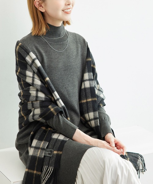 ROPE' PICNIC(ロペピクニック)の「ミニ丈ニットワンピース(ワンピース・レディース・ブラウン/チャコールグレー/オフホワイト/ブラック・38)」の9枚目の写真
