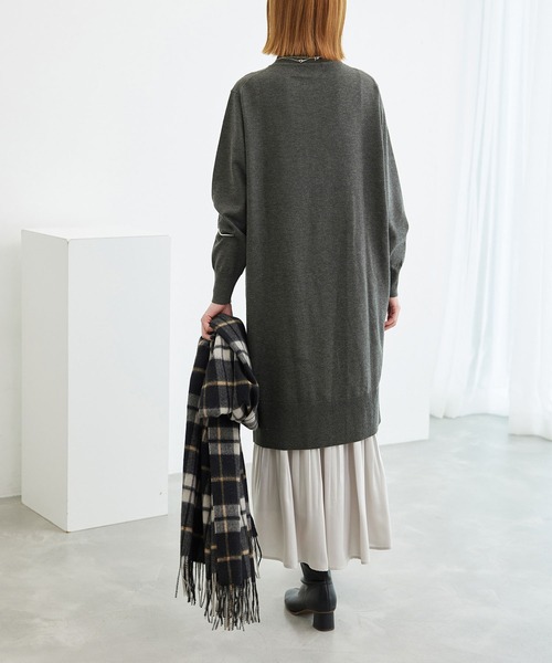 ROPE' PICNIC(ロペピクニック)の「ミニ丈ニットワンピース(ワンピース・レディース・ブラウン/チャコールグレー/オフホワイト/ブラック・38)」の12枚目の写真