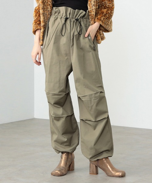 Lee(リー)の「Lee/リー【フリーサイズ】XS-XLまで対応!パラシュート ワイドイージーパンツ(カーゴパンツ・レディース・ライトピンク/インディゴブルー/オリーブ/ネイビー/オレンジ系その他/アイボリー・FREE)」の16枚目の写真
