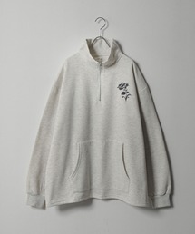 NILWAY | 裏起毛花刺繍ハーフジップ(スウェット)