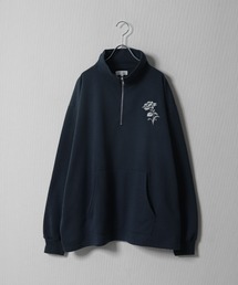 NILWAY | 裏起毛花刺繍ハーフジップ(スウェット)