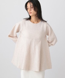 ペプラムニットチュニック