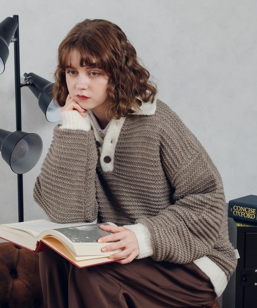 MUHET（ミュエータ）の「ガーター編みポロニット（ニット/セーター