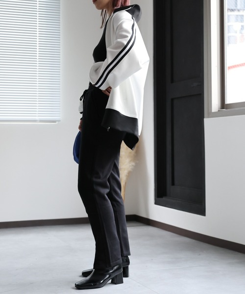 ap retro（アプレトロ）の「トラックジャケット／ジャージ（ブルゾン・レディース・ネイビー/アイボリー/オフホワイト/ベージュ・FREE）」の18枚目の写真