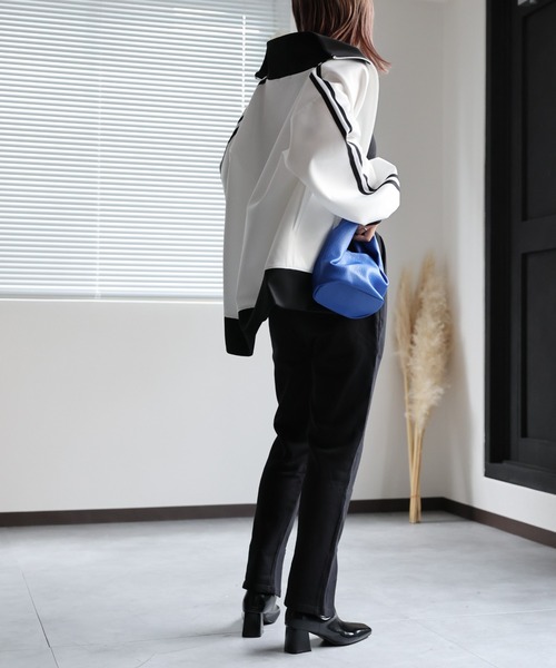 ap retro（アプレトロ）の「トラックジャケット／ジャージ（ブルゾン・レディース・ネイビー/アイボリー/オフホワイト/ベージュ・FREE）」の20枚目の写真