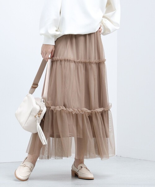 BEAMS HEART / チュール ティアードフリル スカート(スカート)|BEAMS HEART(ビームスハート)