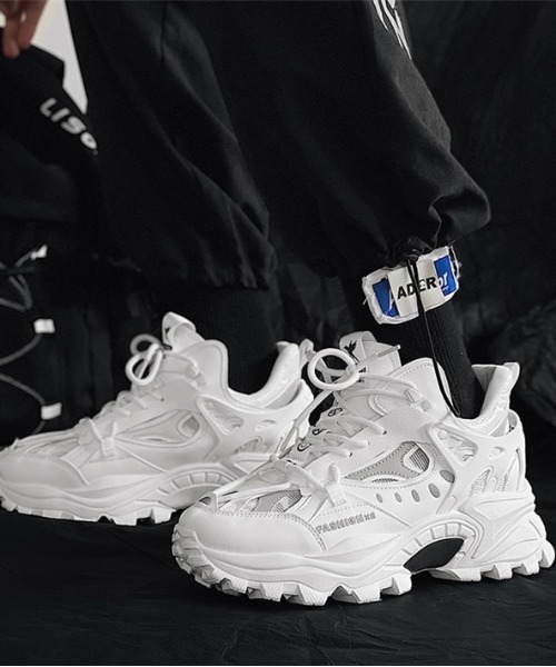 Burner(バーナー)の「【OKUOKU 0909】凸凹ビッグシルエットシューズ oku-shoes-652409762862-52 U(スニーカー・メンズ・ベージュ/ホワイト/グレー/ブラック・43/41/42)」の2枚目の写真