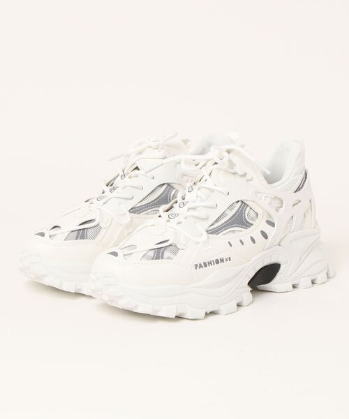 Burner(バーナー)の「【OKUOKU 0909】凸凹ビッグシルエットシューズ oku-shoes-652409762862-52 U(スニーカー・メンズ・ベージュ/ホワイト/グレー/ブラック・43/41/42)」の5枚目の写真