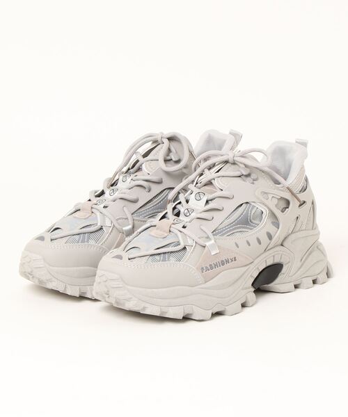 Burner(バーナー)の「【OKUOKU 0909】凸凹ビッグシルエットシューズ oku-shoes-652409762862-52 U(スニーカー・メンズ・ベージュ/ホワイト/グレー/ブラック・43/41/42)」の7枚目の写真