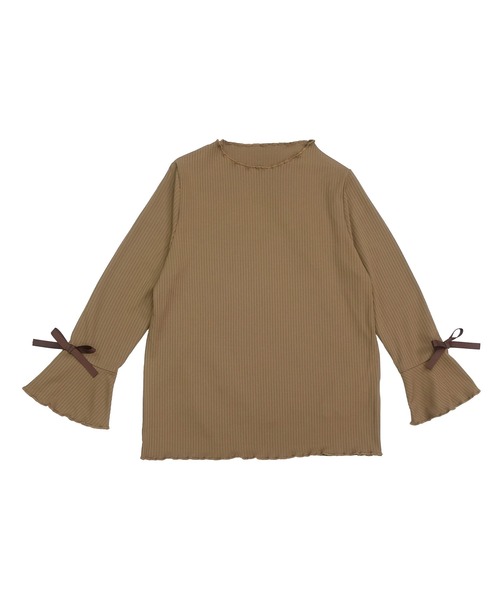 Bee des Bee(ビーデスビー)の「メロウハイネック フレア袖トップス(その他トップス・キッズ・モカ/キャメル/ピンク系/グレイッシュブルー/ブラック/ミント/ローズ系/ホワイト/ボルドー/ダークブルー・130cm/150cm/110cm/140cm/120cm/100cm)」の13枚目の写真