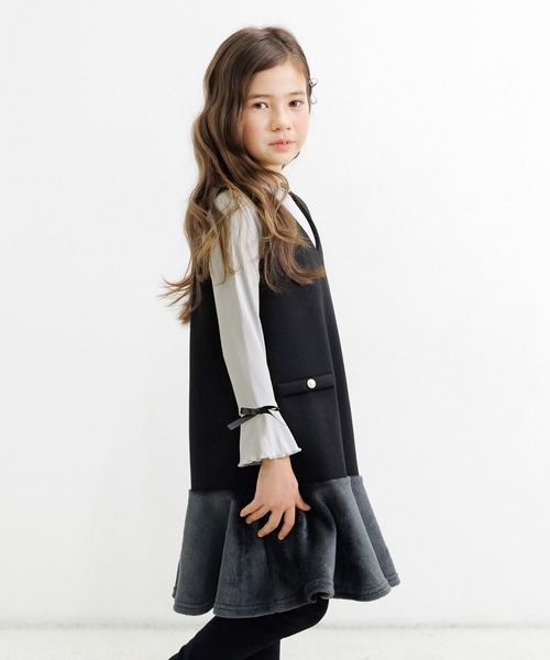 Bee des Bee(ビーデスビー)の「メロウハイネック フレア袖トップス(その他トップス・キッズ・モカ/キャメル/ピンク系/グレイッシュブルー/ブラック/ミント/ローズ系/ホワイト/ボルドー/ダークブルー・130cm/150cm/110cm/140cm/120cm/100cm)」の17枚目の写真