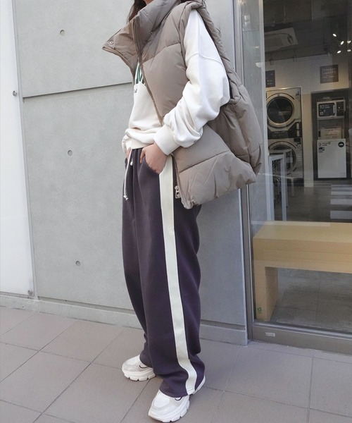 CORNERS（コーナーズ）の「トラックパンツ（スウェットパンツ・レディース・ブラック/チャコールグレー/杢グレー・M/S/L/XL）」の9枚目の写真