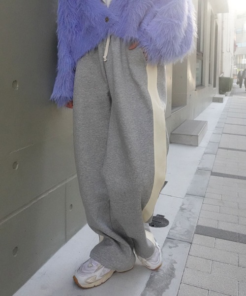 CORNERS（コーナーズ）の「トラックパンツ（スウェットパンツ・レディース・ブラック/チャコールグレー/杢グレー・M/S/L/XL）」の5枚目の写真