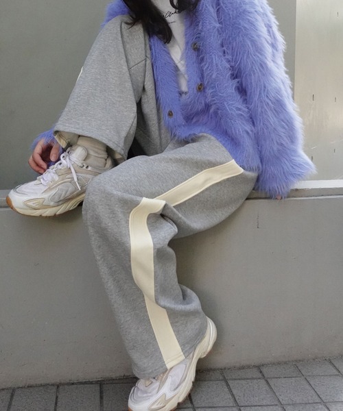 CORNERS（コーナーズ）の「トラックパンツ（スウェットパンツ・レディース・ブラック/チャコールグレー/杢グレー・M/S/L/XL）」の7枚目の写真