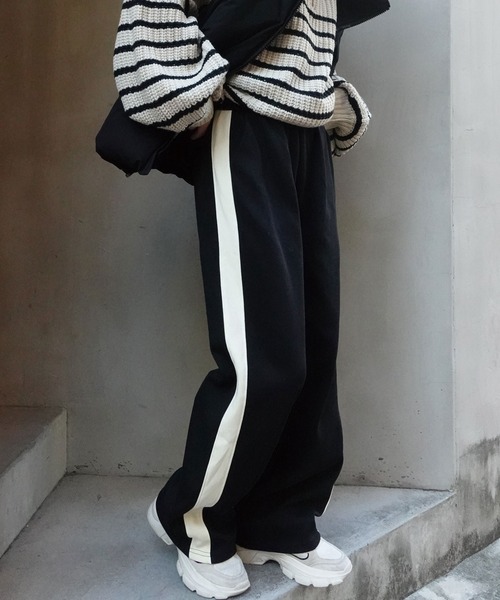 CORNERS（コーナーズ）の「トラックパンツ（スウェットパンツ・レディース・ブラック/チャコールグレー/杢グレー・M/S/L/XL）」の10枚目の写真