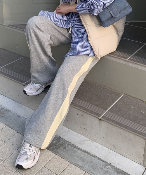 CORNERS（コーナーズ）の「トラックパンツ（スウェットパンツ・レディース・ブラック/チャコールグレー/杢グレー・M/S/L/XL）」の13枚目の写真