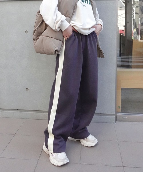 CORNERS（コーナーズ）の「トラックパンツ（スウェットパンツ・レディース・ブラック/チャコールグレー/杢グレー・M/S/L/XL）」の20枚目の写真