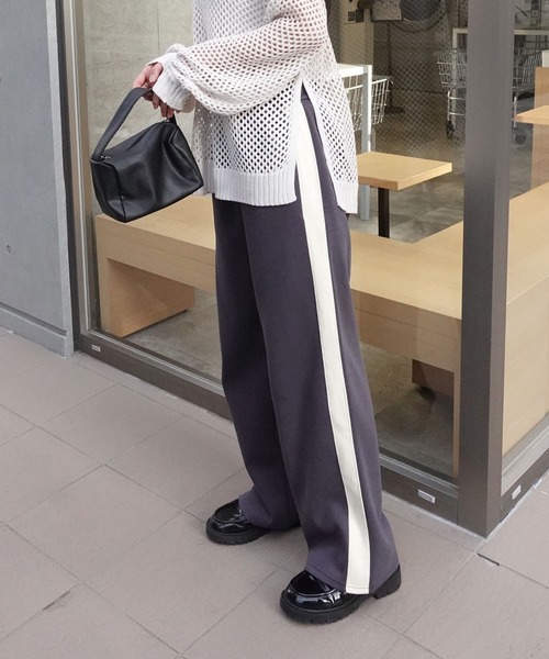 CORNERS（コーナーズ）の「トラックパンツ（スウェットパンツ・レディース・ブラック/チャコールグレー/杢グレー・M/S/L/XL）」の15枚目の写真