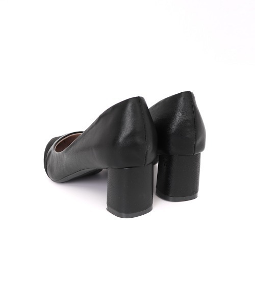 Miniministore（ミニミニストア）の「太ヒールパンプス 通勤 PUスエード（パンプス・レディース・ベージュ/ブラック・24.5cm/24.0cm/23.0cm/23.5cm/25.0cm/22.5cm）」の21枚目の写真