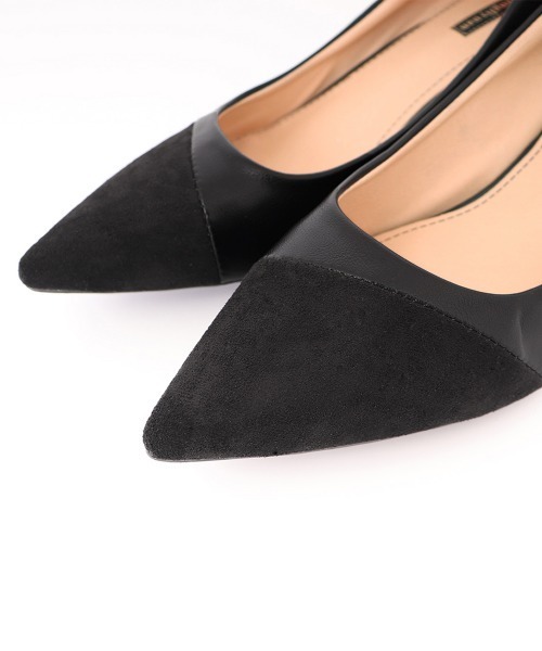 Miniministore（ミニミニストア）の「太ヒールパンプス 通勤 PUスエード（パンプス・レディース・ベージュ/ブラック・24.5cm/24.0cm/23.0cm/23.5cm/25.0cm/22.5cm）」の22枚目の写真
