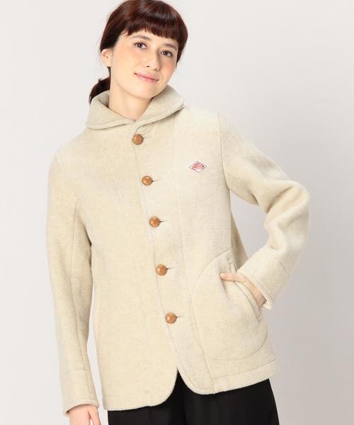 DANTON（ダントン）の「［ダントン］DANTON WOOL MOSSER コート（その他アウター・レディース・オフホワイト/ダークグレー/ネイビー・34/36）」の2枚目の写真