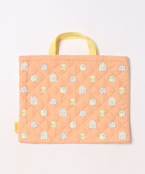 Miffy（ ミッフィー）の「miffy/ミッフィー　単柄キルトチャームバッグ（トートバッグ・キッズ・オレンジ・ONE SIZE）」の2枚目の写真