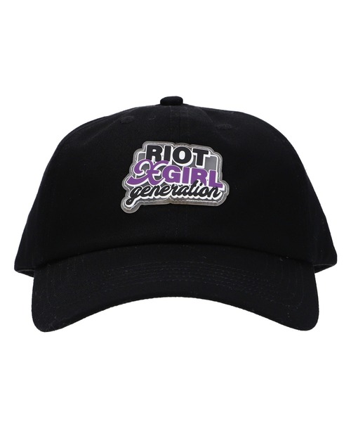 X-girl（エックスガール）の「DOUBLE LOGO 6PANEL CAP（キャップ・レディース・ピンク/ベージュ/ブラック・ONE SIZE）」の4枚目の写真