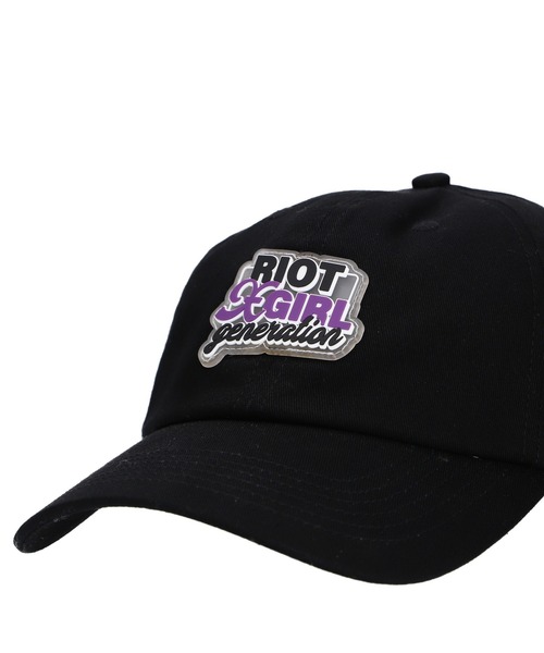 X-girl（エックスガール）の「DOUBLE LOGO 6PANEL CAP（キャップ・レディース・ピンク/ベージュ/ブラック・ONE SIZE）」の7枚目の写真