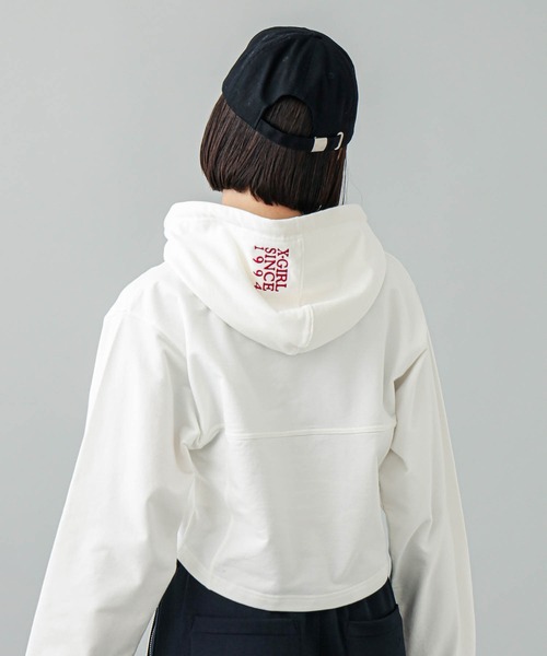 X-girl（エックスガール）の「DOUBLE LOGO 6PANEL CAP（キャップ・レディース・ピンク/ベージュ/ブラック・ONE SIZE）」の11枚目の写真