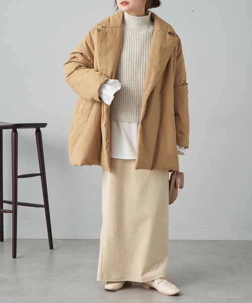 PUAL CE CIN（ピュアルセシン）の「【セットアイテム】袖フレアブラウス+ハイネック畦ニットSET（ニット/セーター・レディース・グレー/アイボリー・FREE）」の5枚目の写真