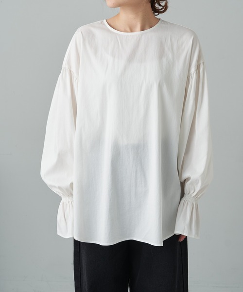 PUAL CE CIN（ピュアルセシン）の「【セットアイテム】袖フレアブラウス+ハイネック畦ニットSET（ニット/セーター・レディース・グレー/アイボリー・FREE）」の20枚目の写真