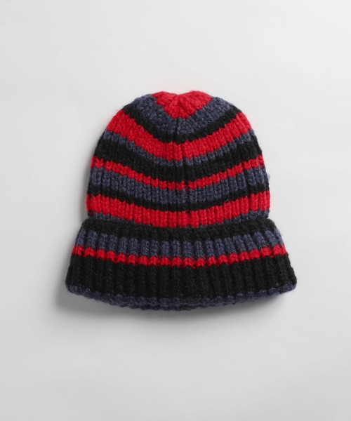 MSG（エムエスジー）の「Buyer's Select/ボーダーニットキャップ（ニットキャップ/ビーニー・メンズ・グレー/ブルー/レッド・FREE）」の9枚目の写真